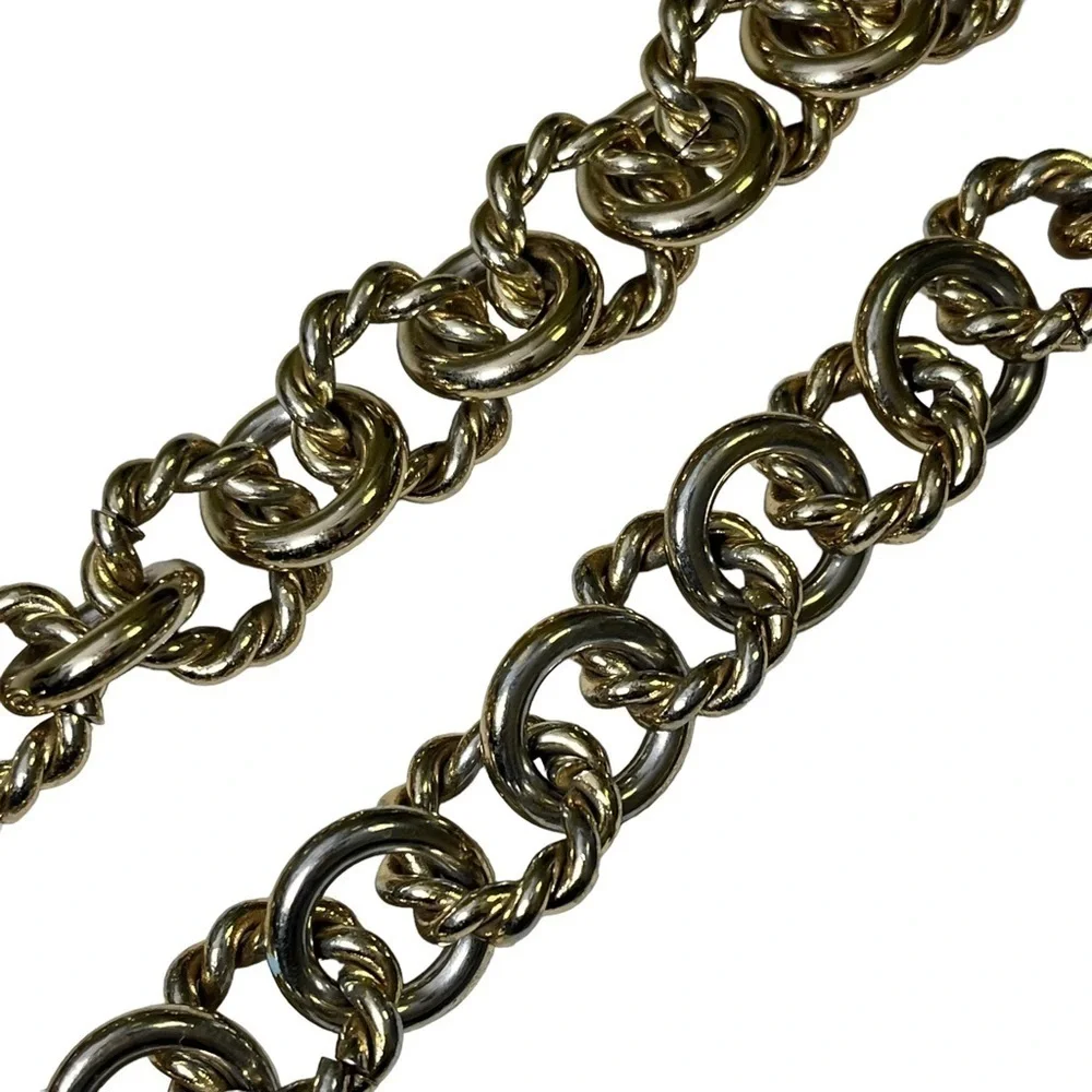 J Crew Gold Chunky Chain Bracelets Nautical - Picture 6 of 9